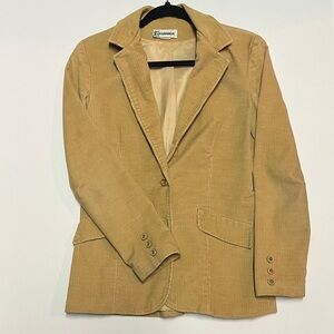 Women's Beige Corduroy Blazer
